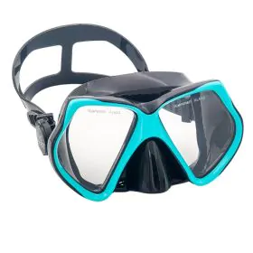 סט משקפת צלילה ושנורקל AquaDive Pro - ירוק