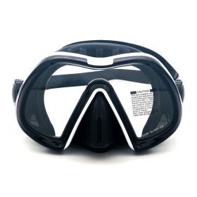 מסכת צלילה עדשה אחת BlackVision - שחור/לבן